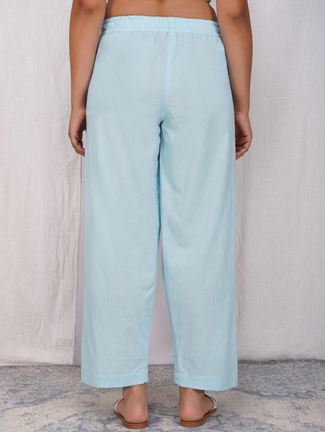 women solid mid rise straight fit trouser - 21974902 - Standard Image - 2