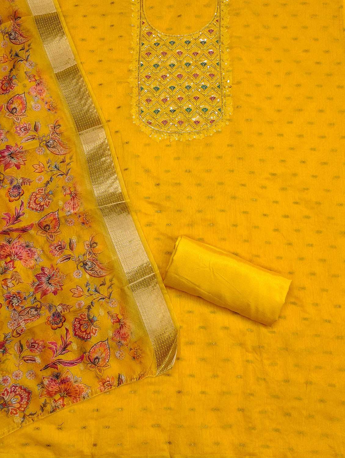 women self design embroidered unstitched suit set - 21974910 -  Standard Image - 2