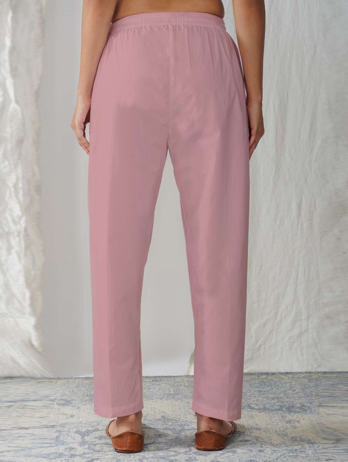 women solid mid rise ankle length tapered pant - 21974992 -  Standard Image - 2