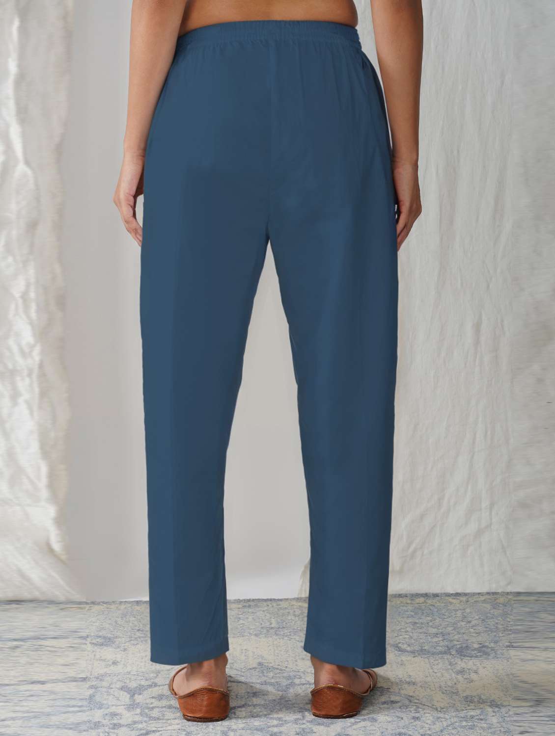 women solid mid rise ankle length tapered pant - 21974996 -  Standard Image - 2
