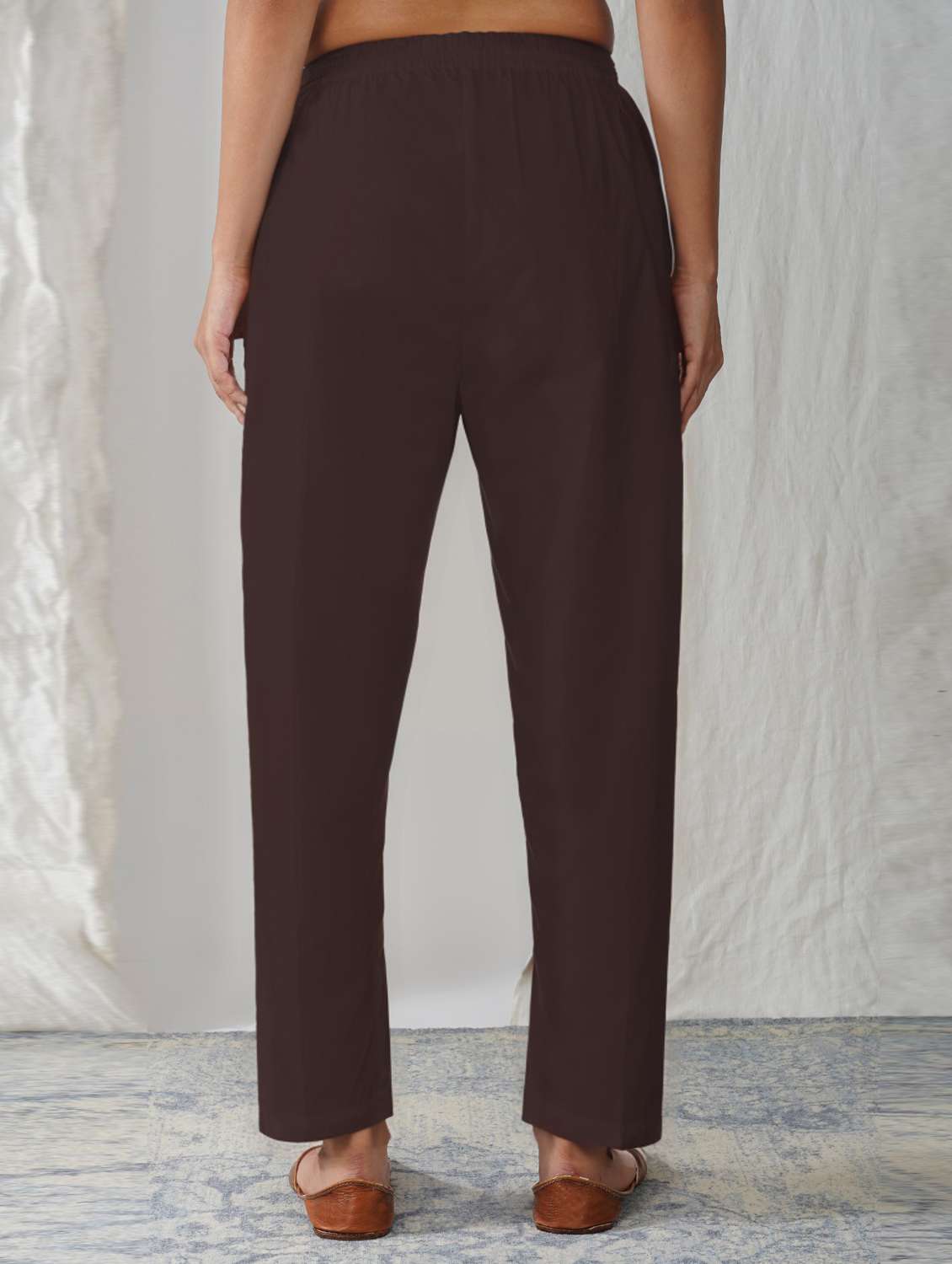 women solid mid rise ankle length tapered pant - 21974999 -  Standard Image - 2