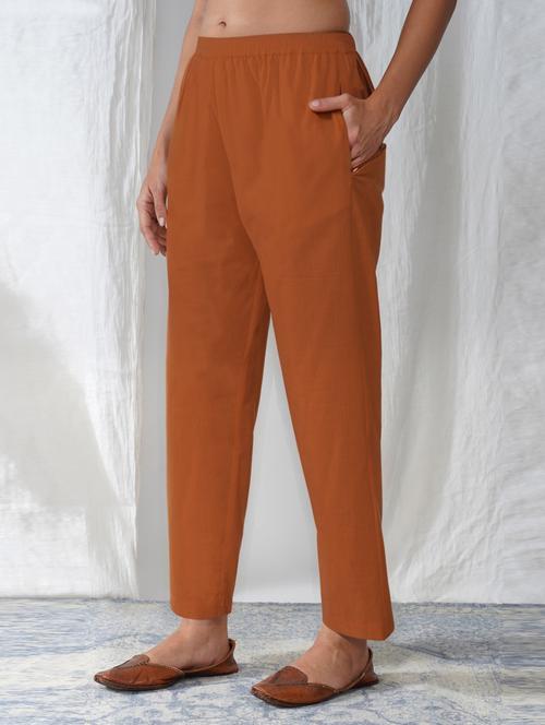 women solid mid rise ankle length tapered pant - 21975008 -  Standard Image - 0