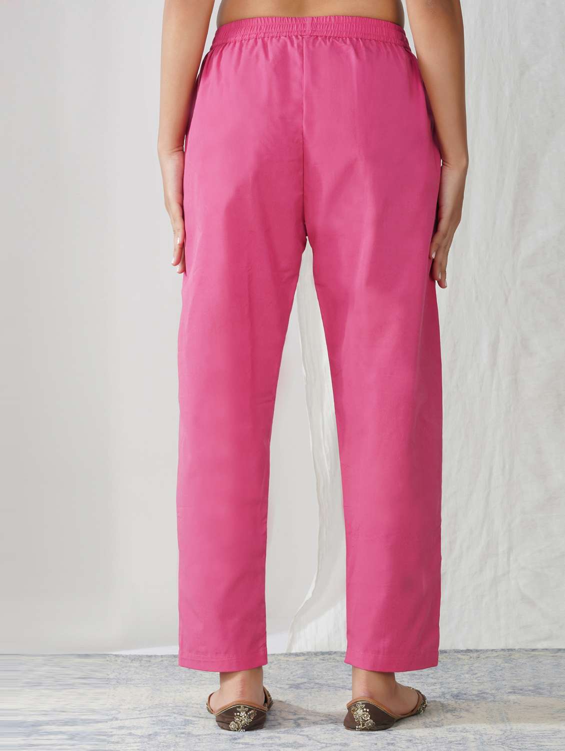 women solid mid rise straight trouser - 21975041 -  Standard Image - 2