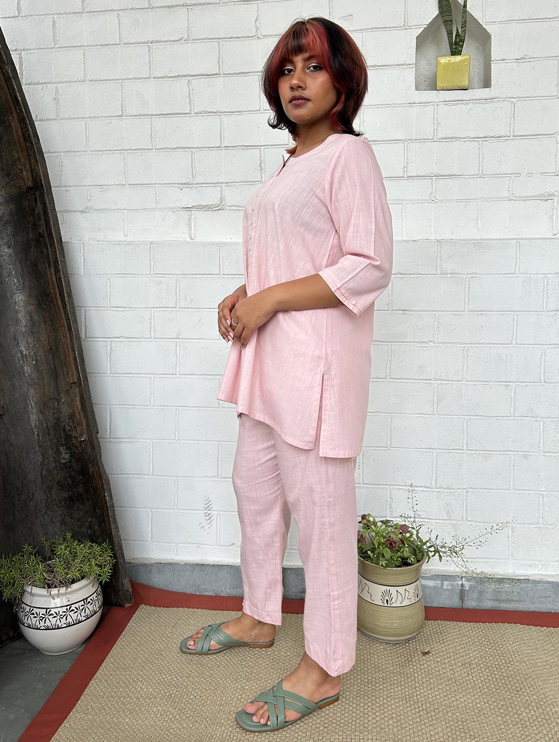women three quarter sleeve ethnic co-ord set - 21975098 - Standard Image - 2