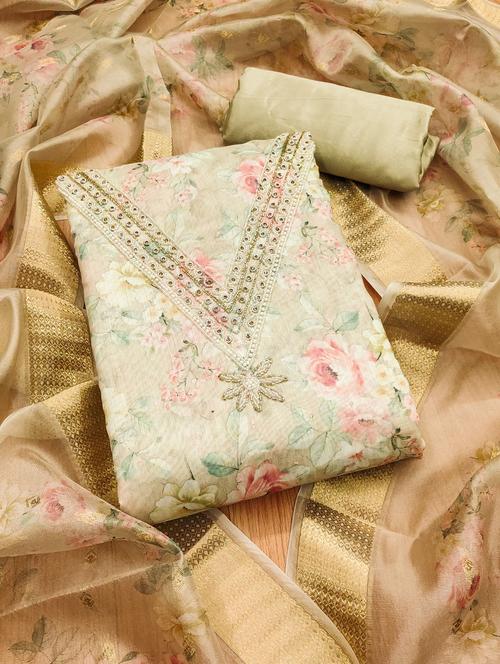 women floral embroidered unstitched suit set - 21975207 - Standard Image - 0