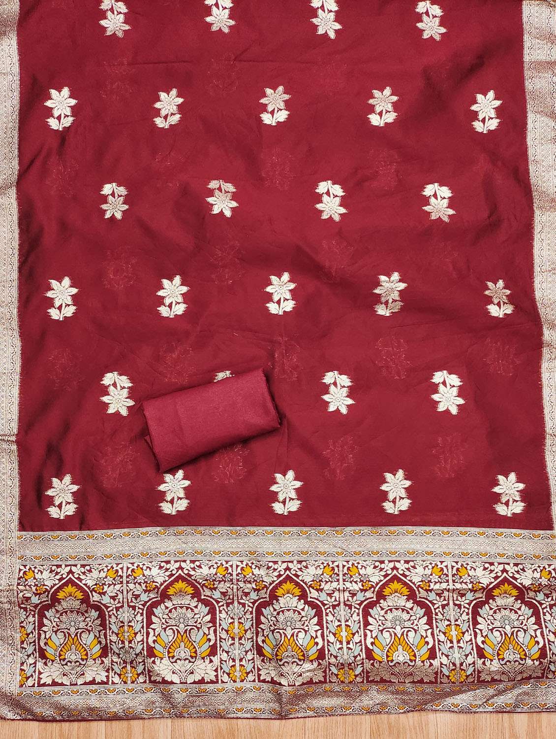 women floral embroidered unstitched suit set - 21975262 -  Standard Image - 2