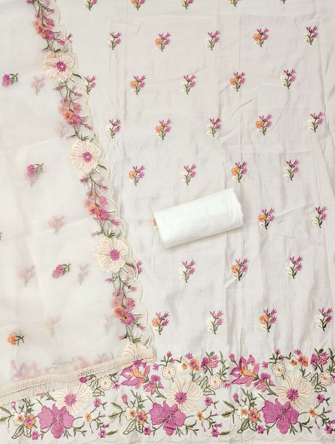 women floral embroidered unstitched suit set - 21975284 -  Standard Image - 2