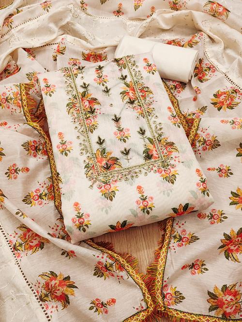 women floral embroidered unstitched suit set - 21975303 - Standard Image - 0