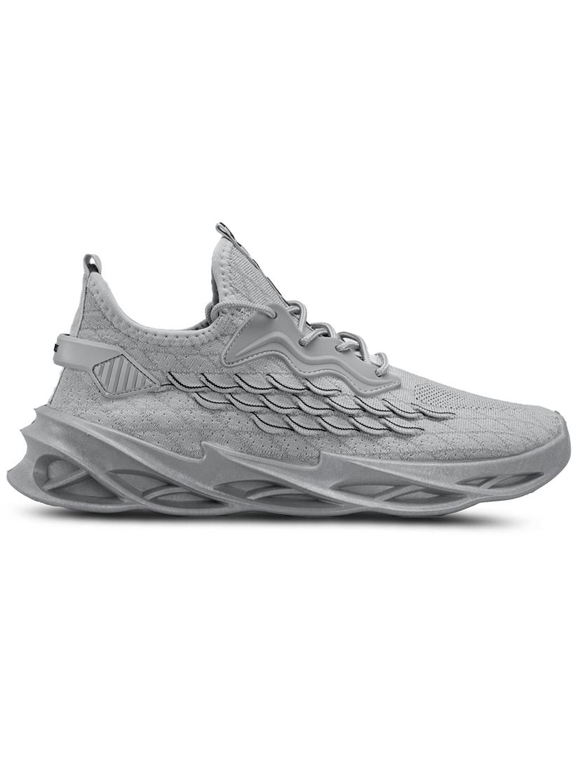 men grey lace up sneaker - 21975362 - Standard Image - 2