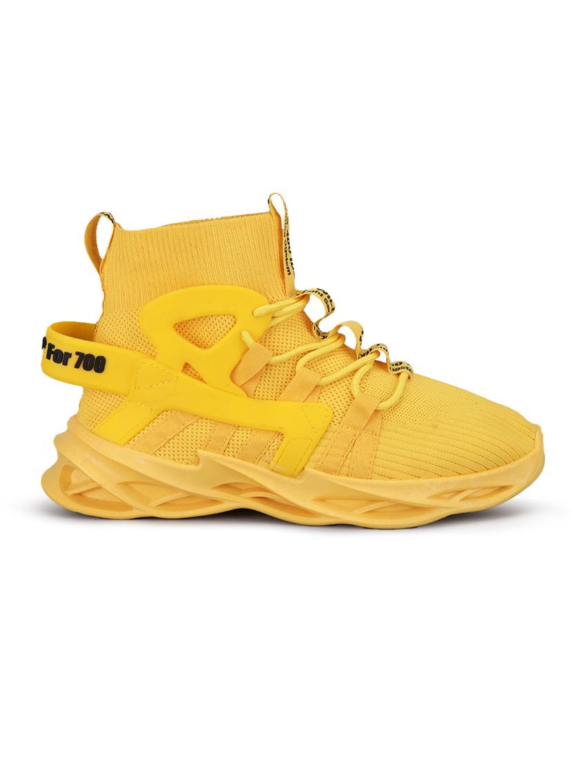 men yellow lace up sneaker - 21975379 - Standard Image - 2