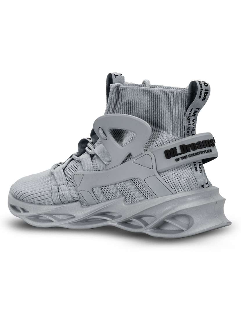 men grey lace up sneaker - 21975380 -  Standard Image - 2