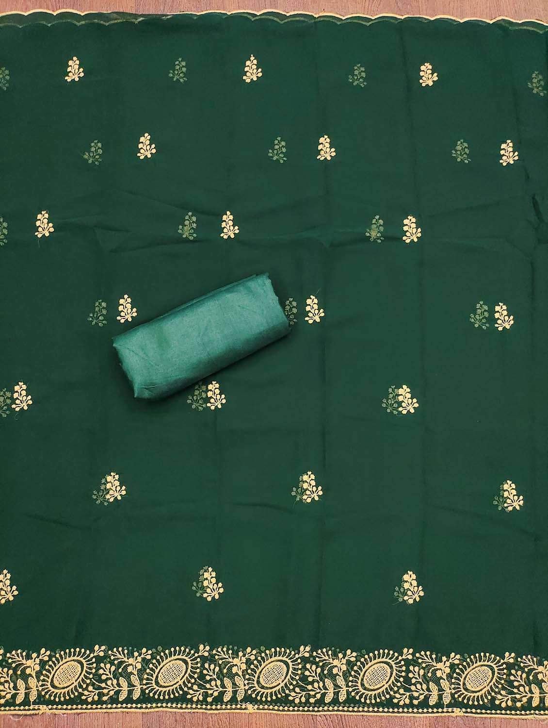 women solid with work embroidered unstitched suit set - 21975478 -  Standard Image - 2