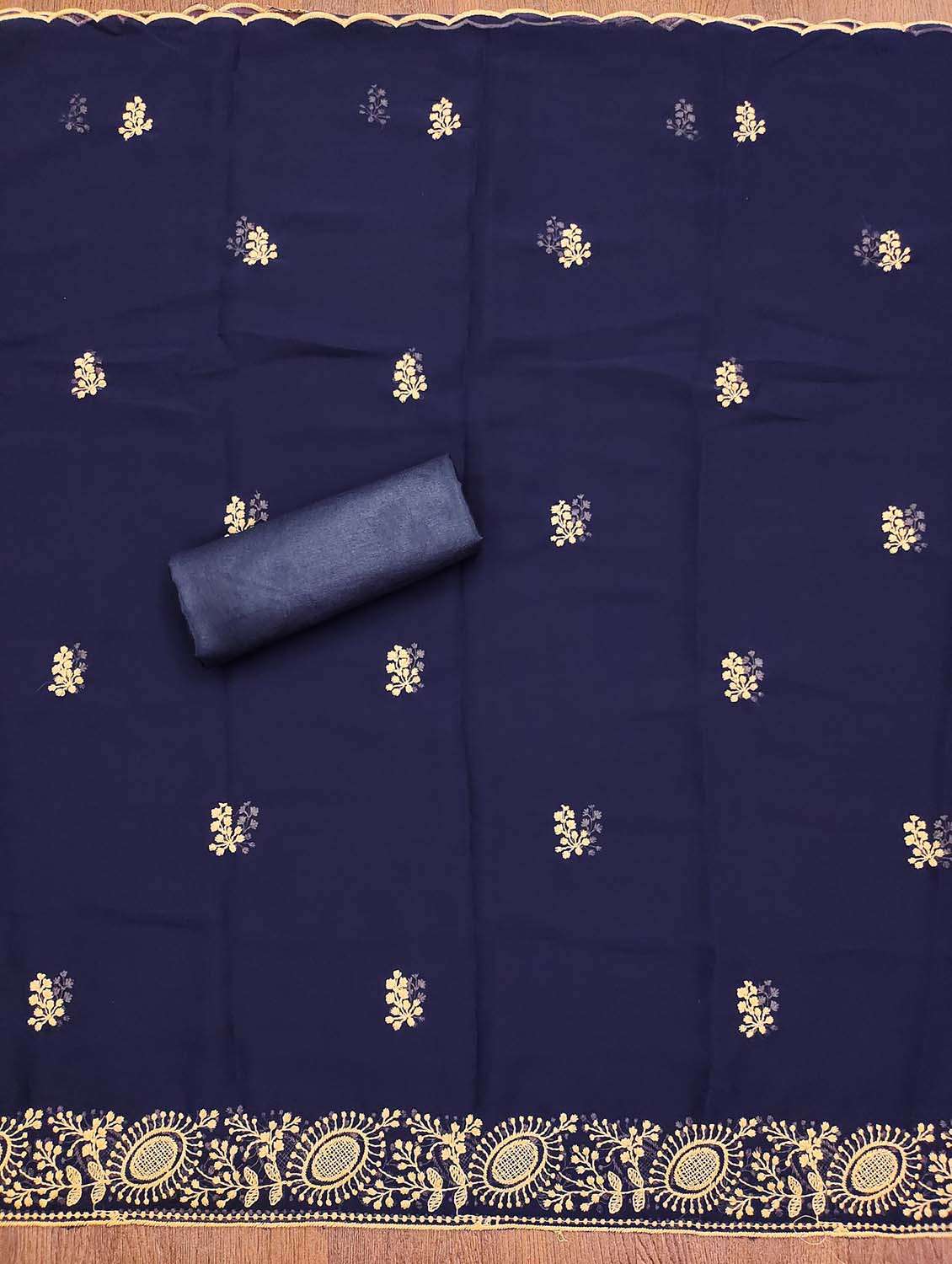 women solid with work embroidered unstitched suit set - 21975480 -  Standard Image - 2