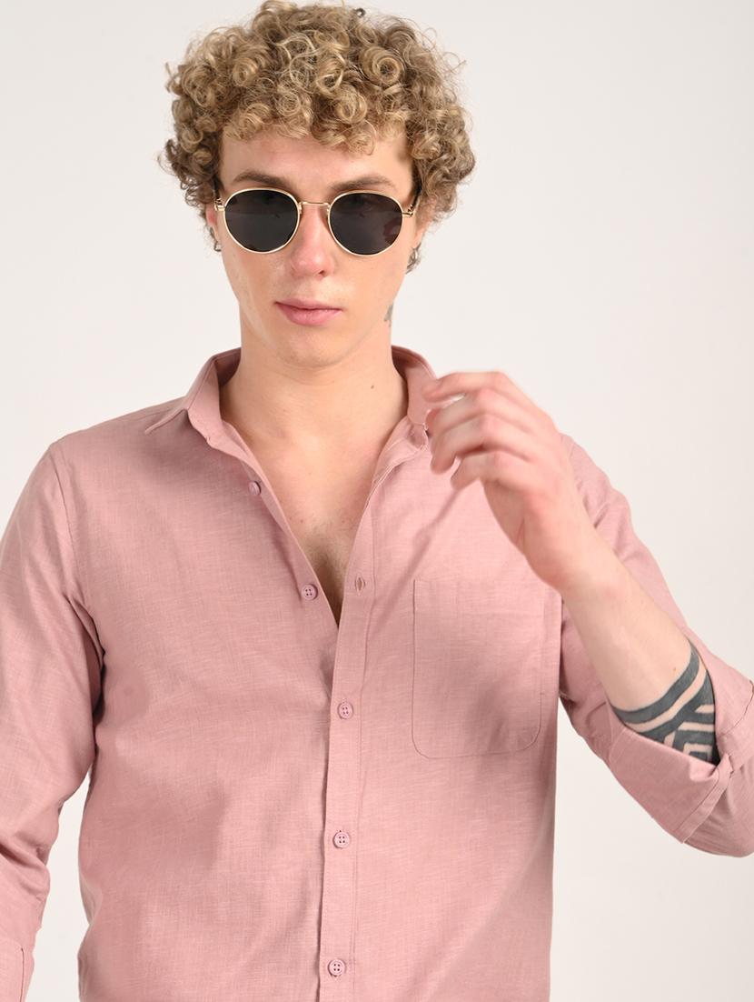 men solid long sleeve regular fit casual shirt - 21975521 - Standard Image - 2