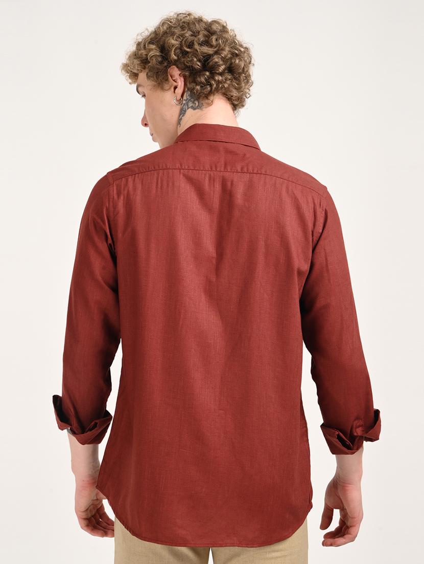 men solid long sleeve regular fit casual shirt - 21975526 - Standard Image - 2