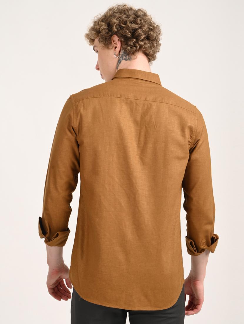 men solid long sleeve regular fit casual shirt - 21975529 - Standard Image - 2