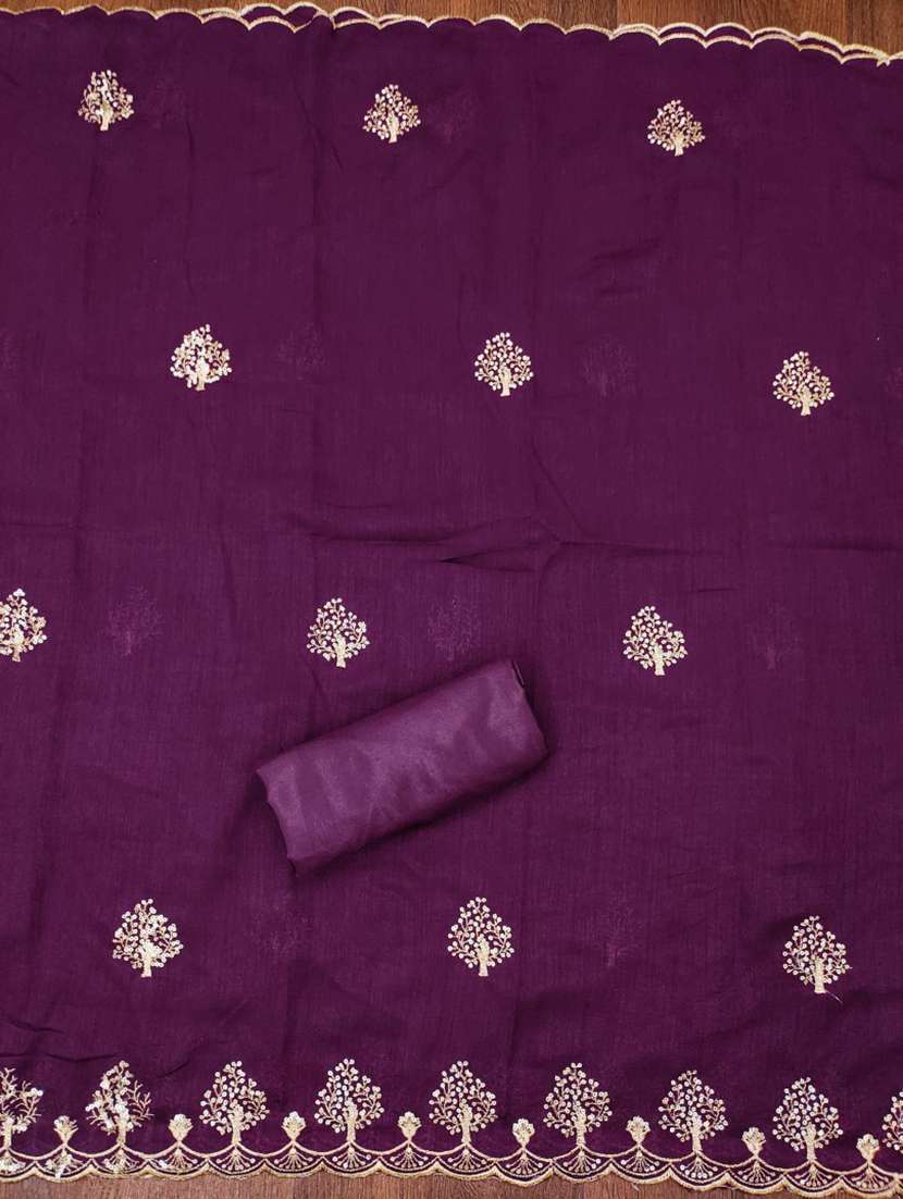 women solid with work embroidered unstitched suit set - 21975570 -  Standard Image - 2