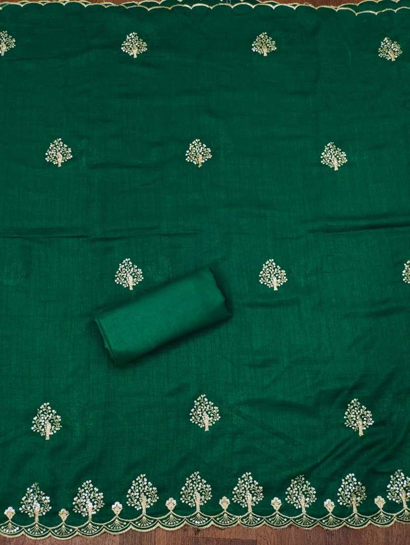 women solid with work embroidered unstitched suit set - 21975571 -  Standard Image - 2