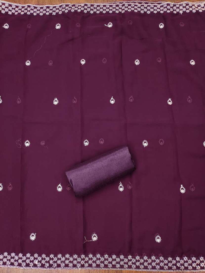 women solid with work embroidered unstitched suit set - 21975627 -  Standard Image - 2