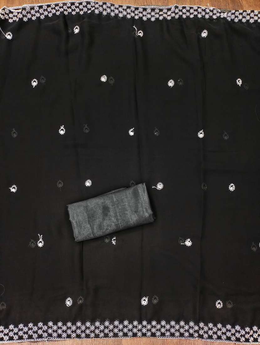 women solid with work embroidered unstitched suit set - 21975628 -  Standard Image - 2