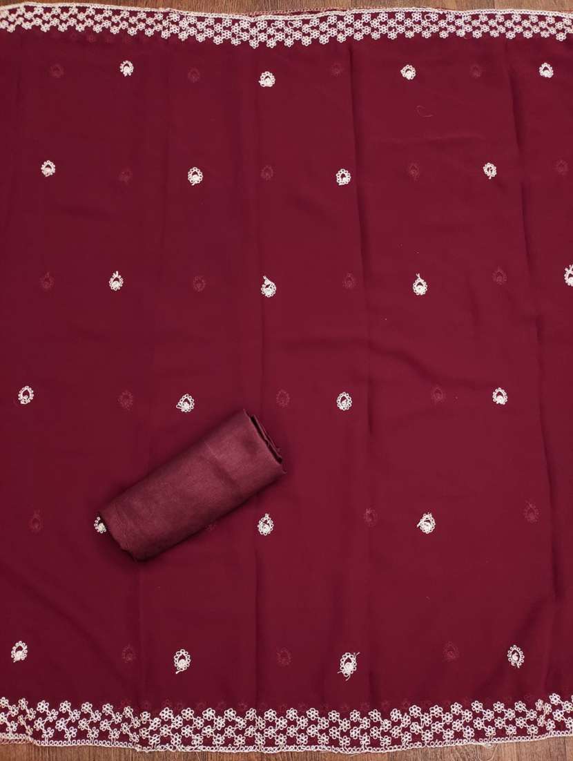 women solid with work embroidered unstitched suit set - 21975630 -  Standard Image - 2