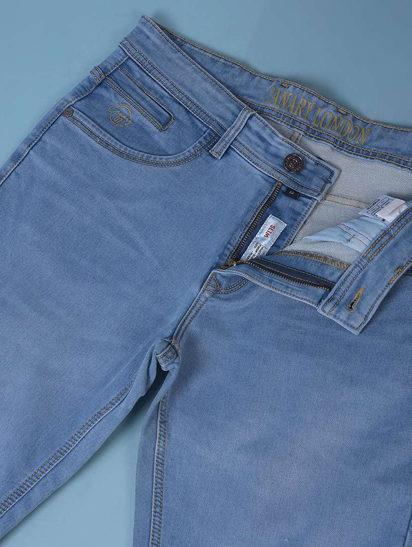 men washed low rise full length slim fit jeans - 21975640 - Standard Image - 7