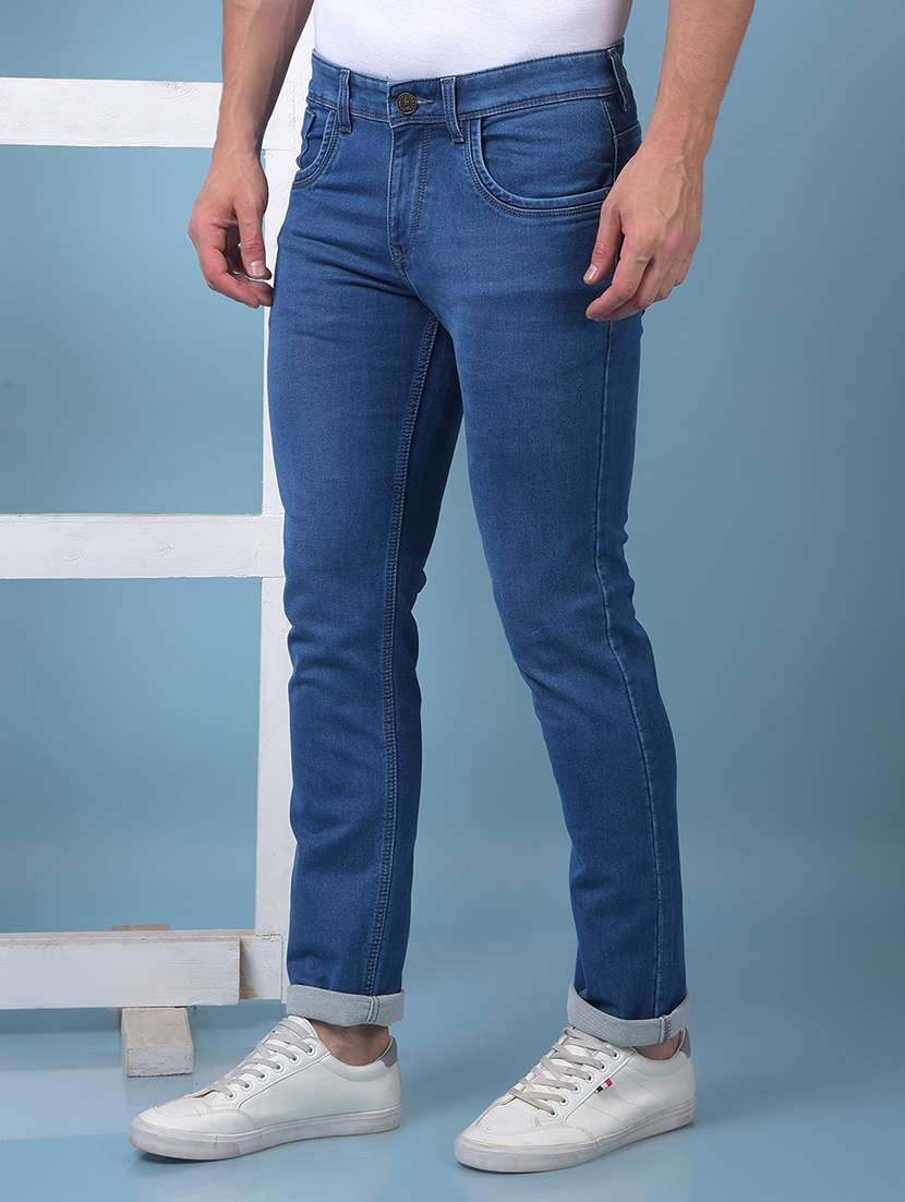 men washed low rise full length slim fit jeans - 21975643 -  Standard Image - 2