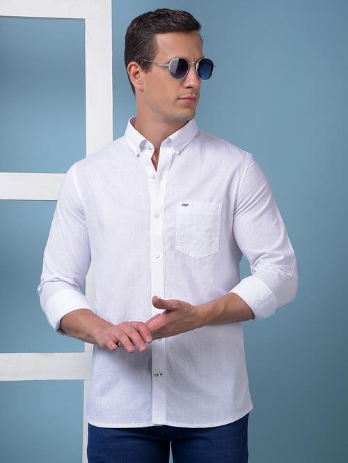 men solid long sleeve slim fit casual shirt - 21975656 - Standard Image - 0