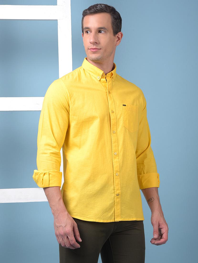 men solid long sleeve slim fit casual shirt - 21975657 - Standard Image - 2