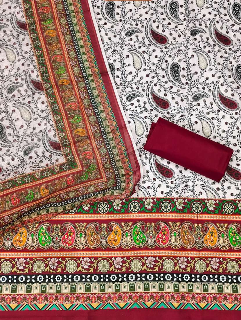 women printed embroidered unstitched suit set - 21975689 -  Standard Image - 2