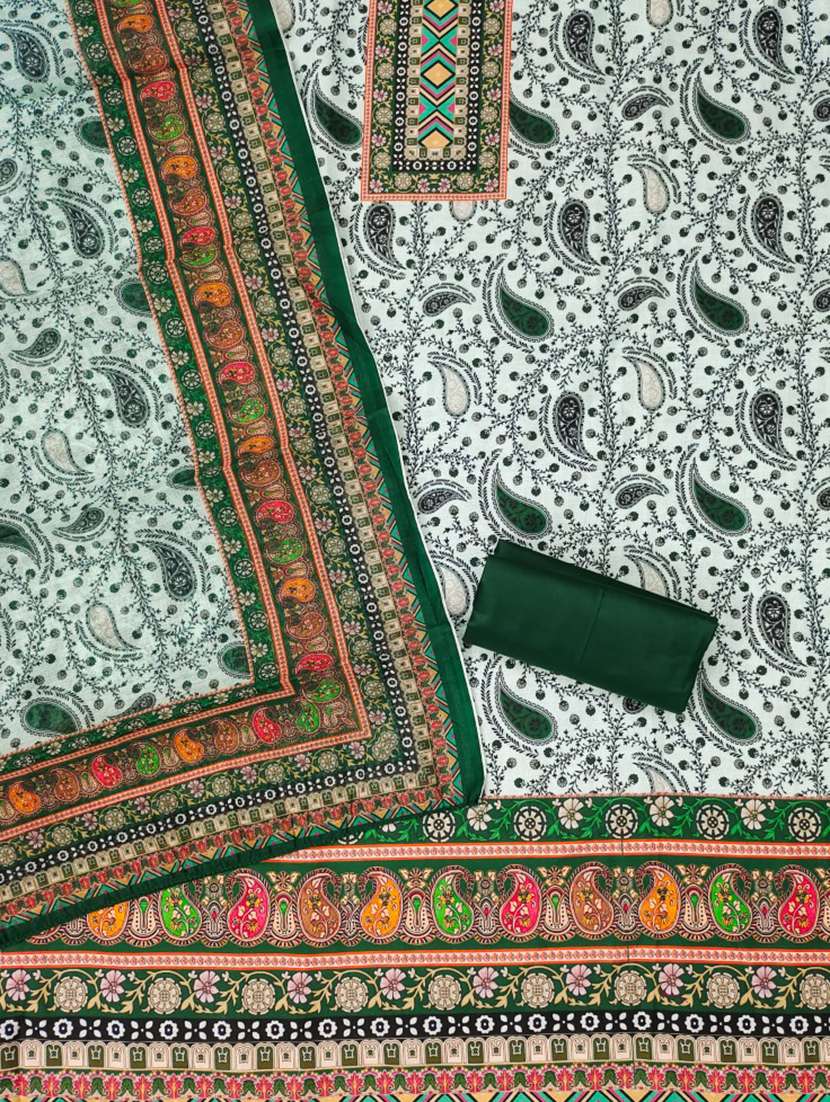 women printed embroidered unstitched suit set - 21975690 - Standard Image - 2