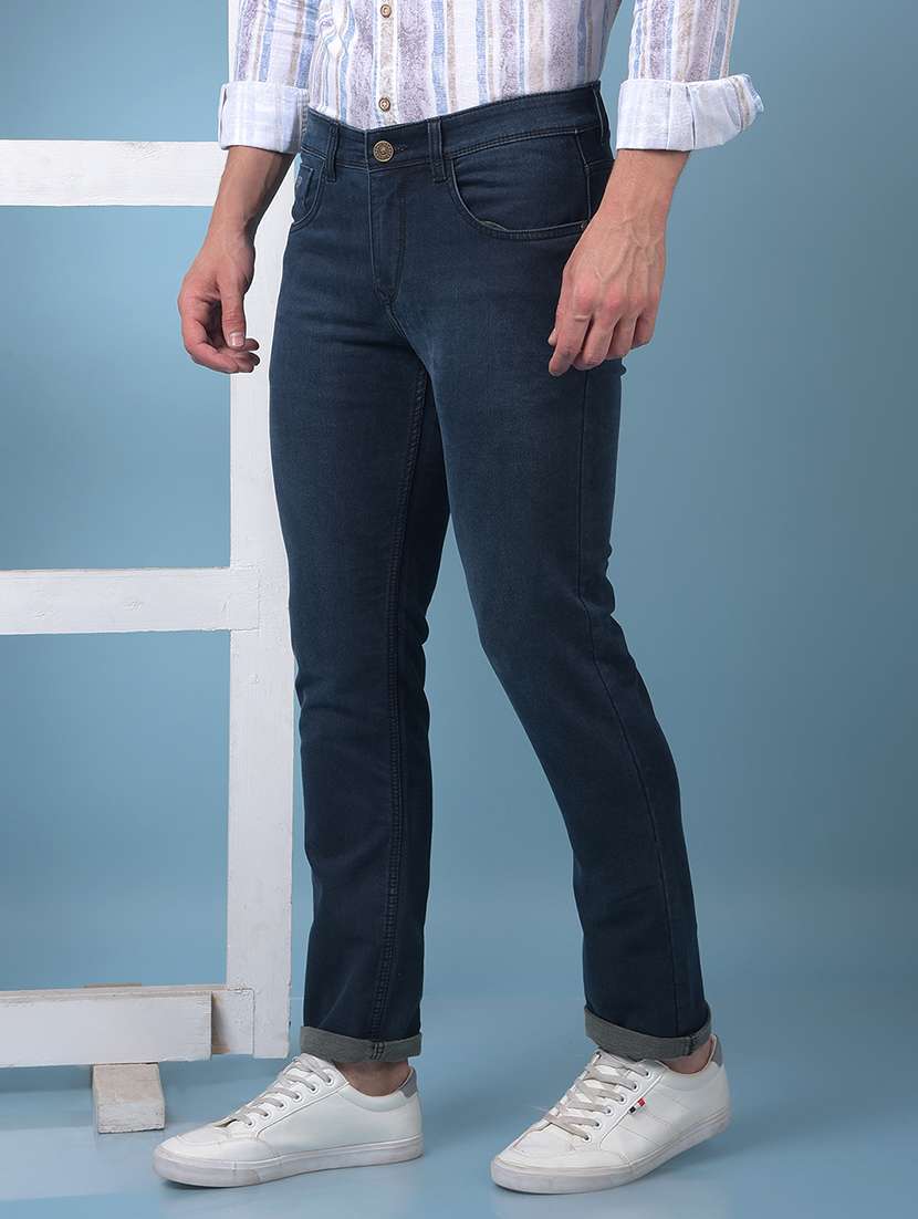 men washed low rise full length slim fit jeans - 21975691 - Standard Image - 2
