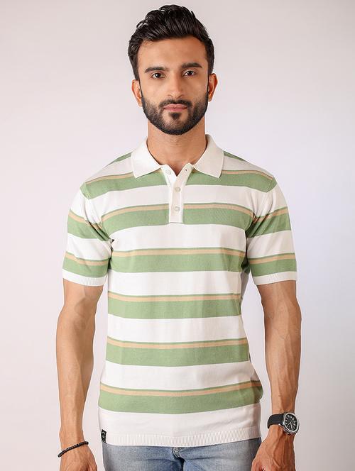 men striped short sleeve regular fit polo t-shirt - 21975729 - Standard Image - 0