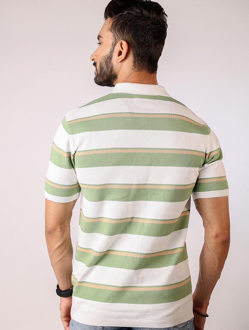 men striped short sleeve regular fit polo t-shirt - 21975729 - Standard Image - 2