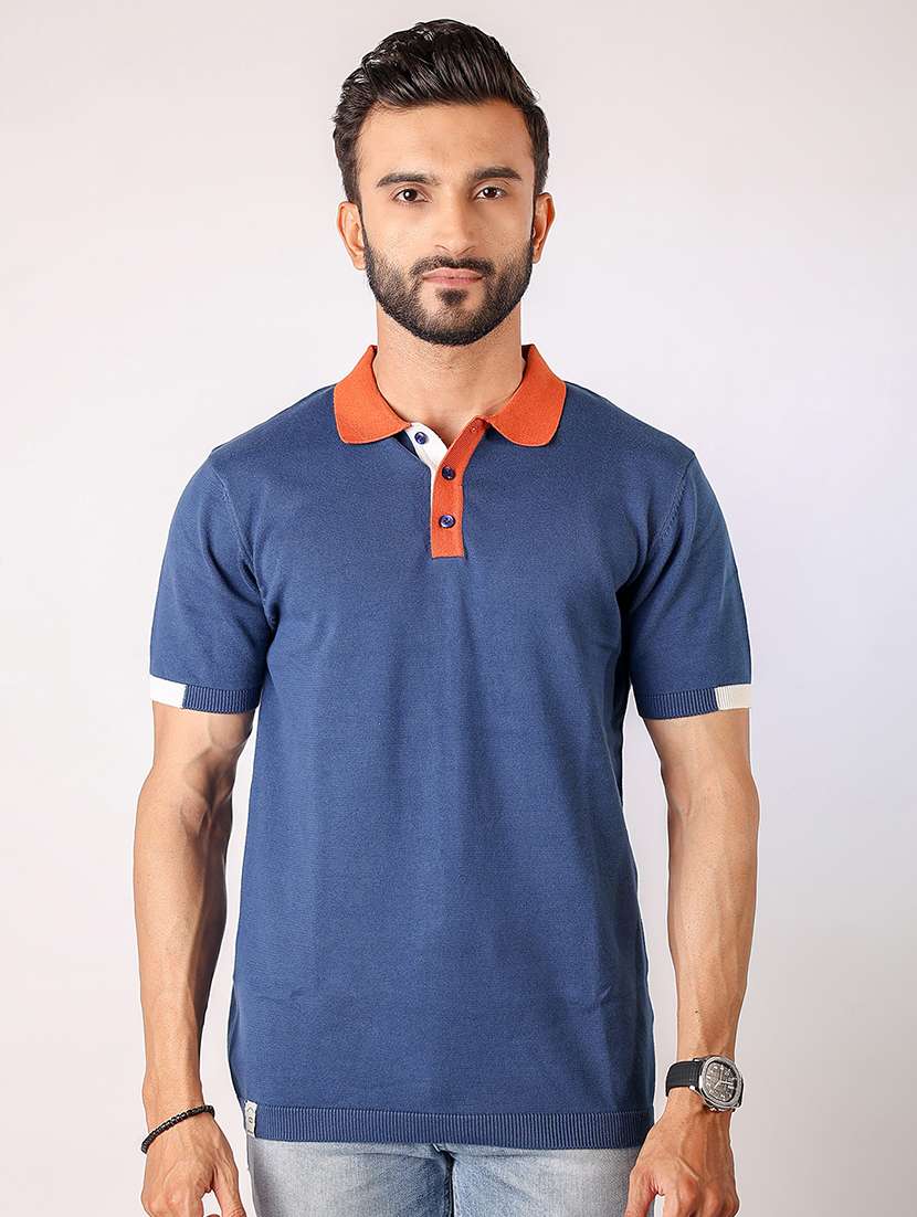 men solid short sleeve regular fit polo t-shirt