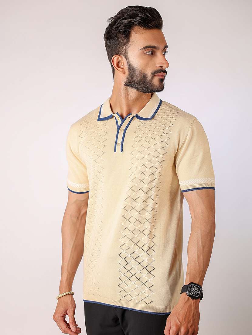 men self design short sleeve regular fit polo t-shirt - 21975743 -  Standard Image - 2