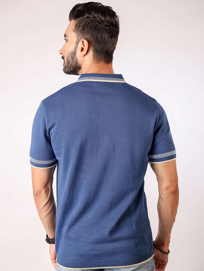 men self design short sleeve regular fit polo t-shirt - 21975744 -  Standard Image - 2