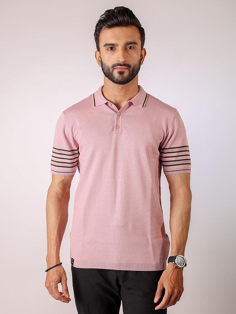men striped short sleeve regular fit polo t-shirt - 21975751 - Zoom Image - 0