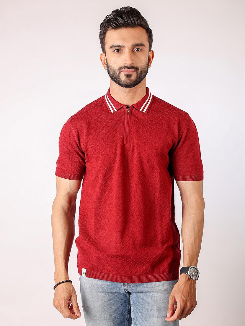 men self design short sleeve regular fit polo t-shirt - 21975752 - Zoom Image - 0