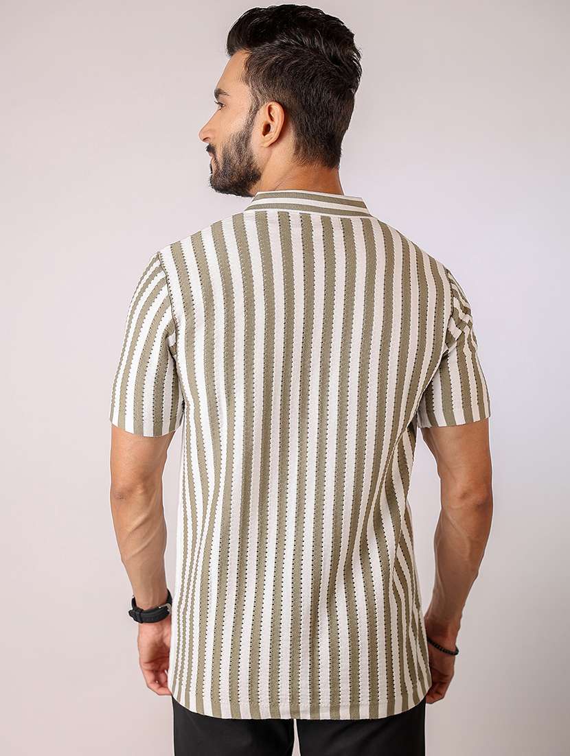 men striped short sleeve regular fit polo t-shirt - 21975755 -  Standard Image - 2