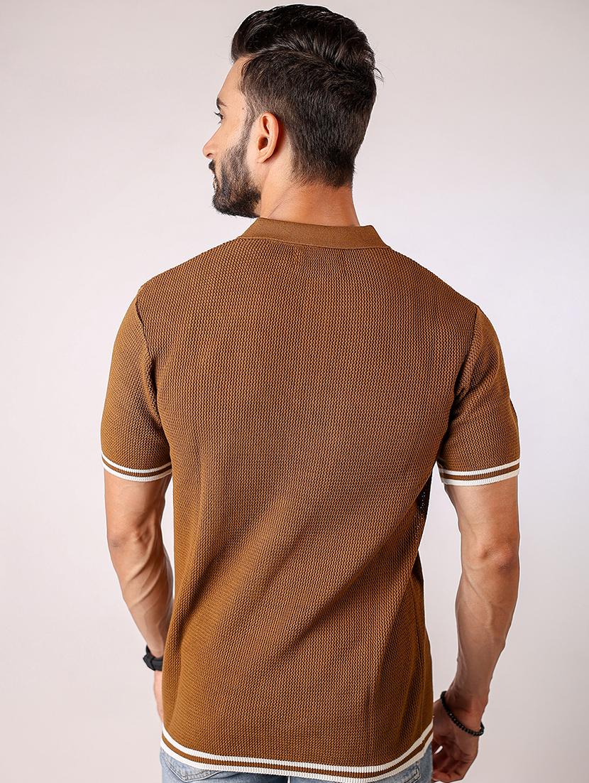 men solid short sleeve regular fit polo t-shirt - 21975756 - Standard Image - 2