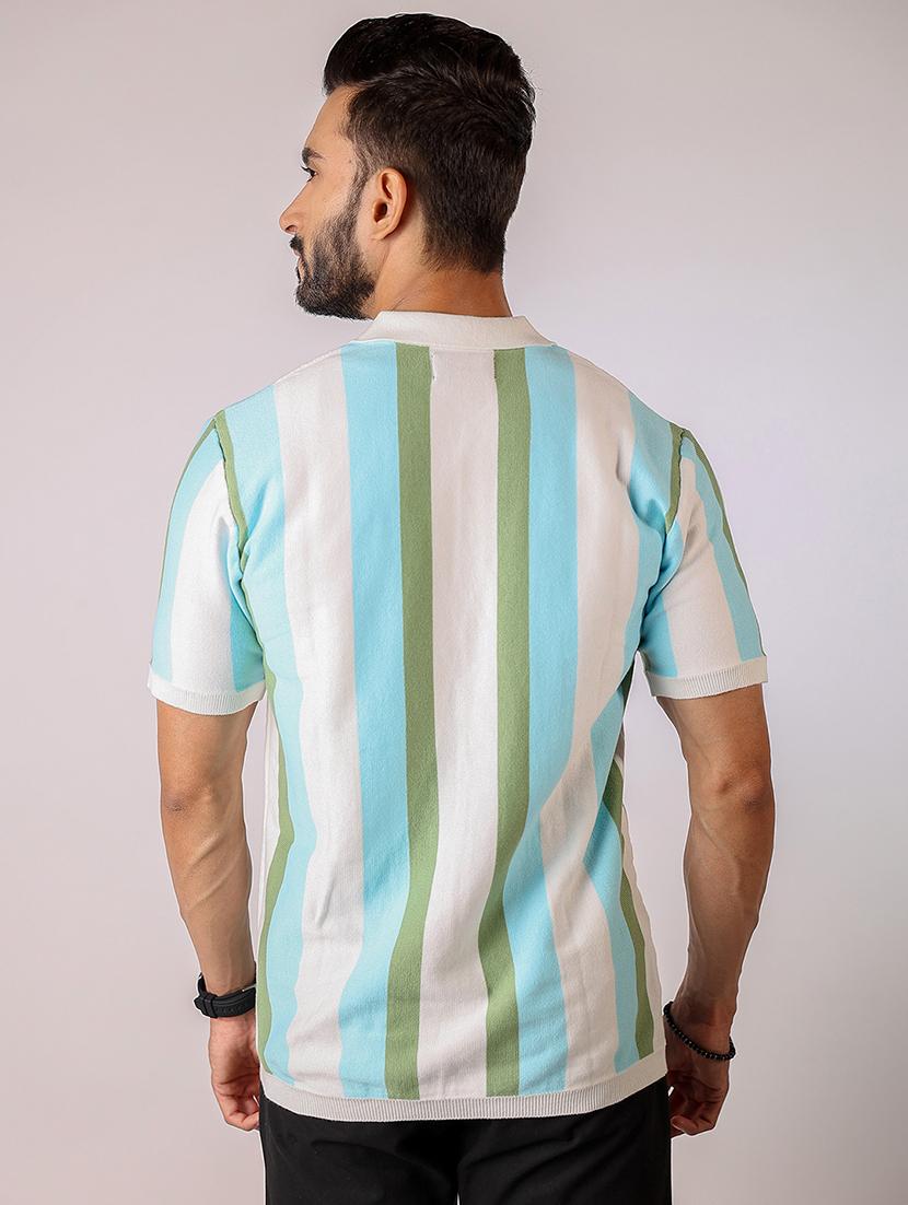 men striped short sleeve regular fit polo t-shirt - 21975760 - Standard Image - 2