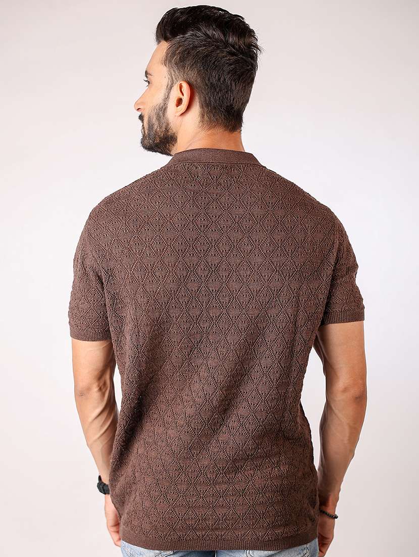men self design short sleeve regular fit polo t-shirt - 21975762 - Standard Image - 2