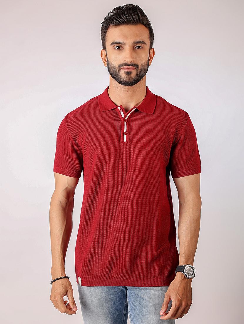 men solid short sleeve regular fit polo t-shirt - 21975765 - Zoom Image - 0