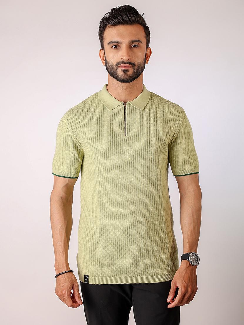 men self design short sleeve regular fit polo t-shirt