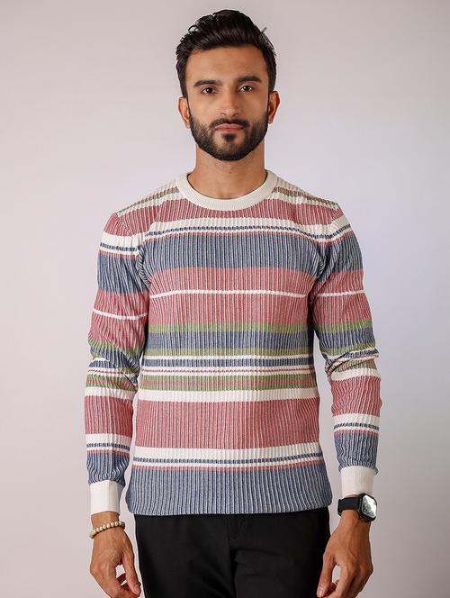 men striped long sleeve regular fit t- shirt - 21975779 - Standard Image - 0