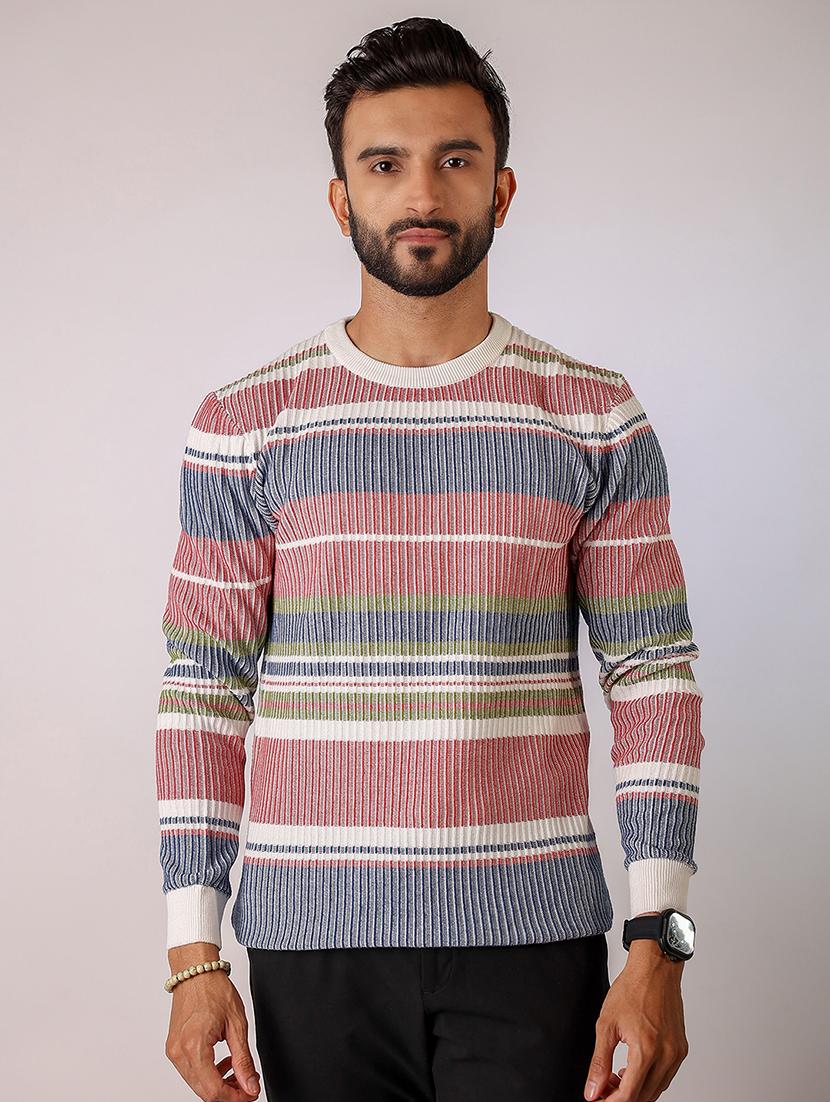 men striped long sleeve regular fit t- shirt - 21975779 - Zoom Image - 0