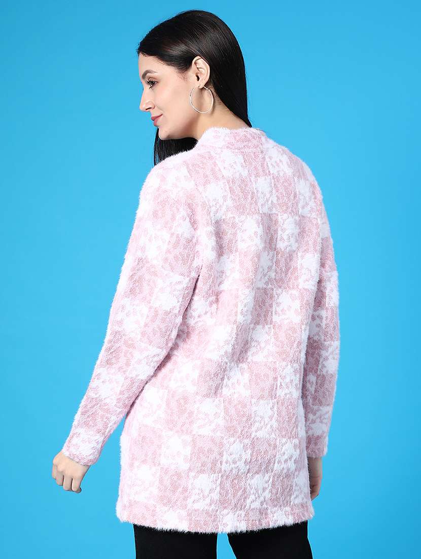 women self design long sleeve cardigan - 21975858 -  Standard Image - 2