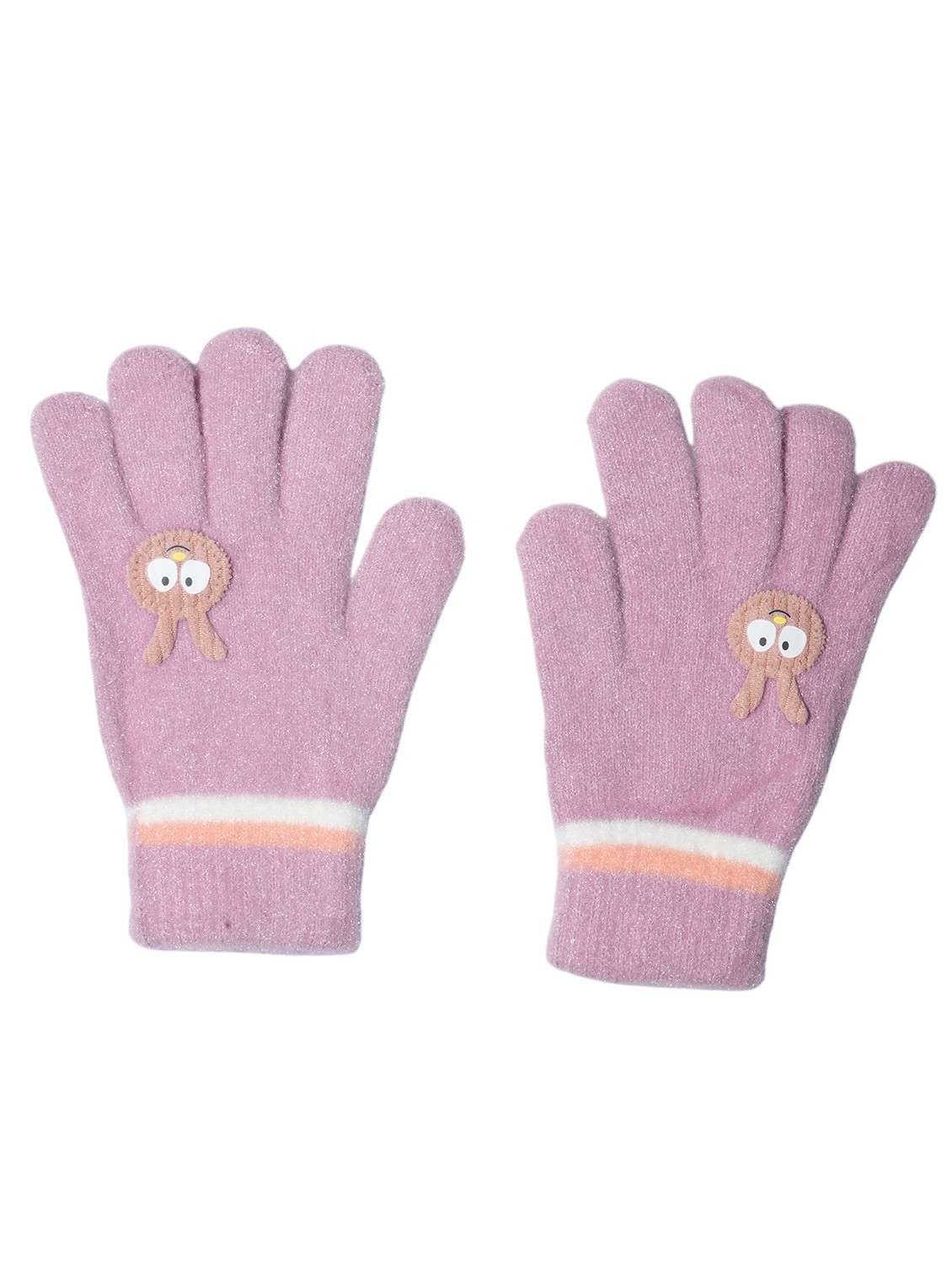 girls solid winter gloves