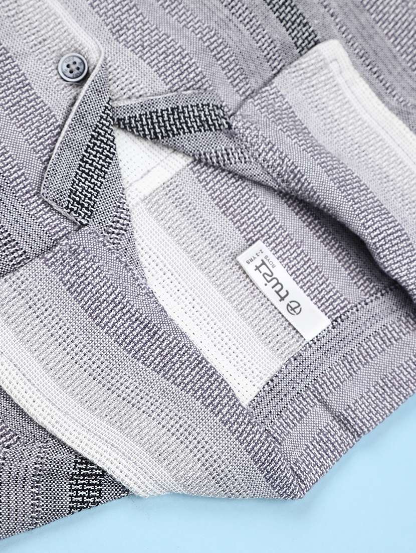 boys striped collared long sleeve shirt - 21975935 -  Standard Image - 2